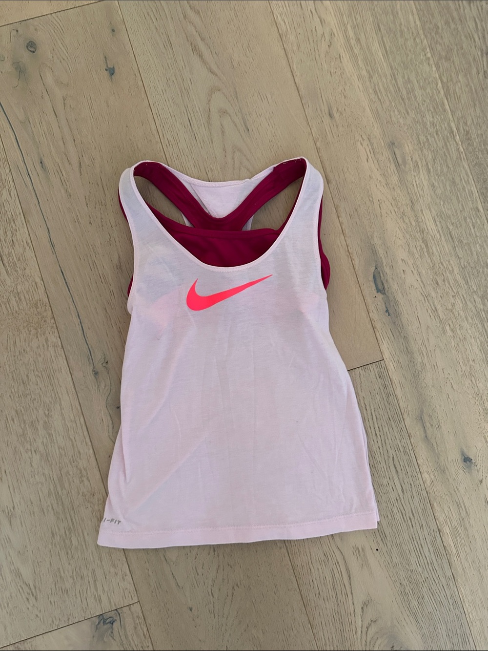 Girls 6x Nike tank with built in bra